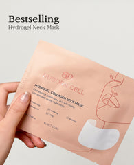 BLANC DUBU Nuborn Cell Hydrogel Neck Mask closeup shows a gel sheet that absorbs quickly
