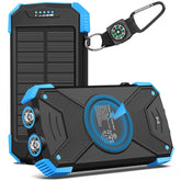 BLAVOR solar power bank 10000mAh front view for on-the-go charging.