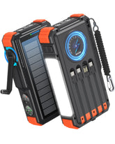 BLAVOR solar power bank with hand crank for emergency charging during outdoor adventures