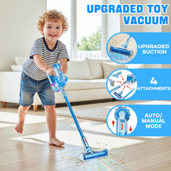 BLAXTEM 4-in-1 toy vacuum attachments—roller and crevice, ready for pretend spot-cleaning.