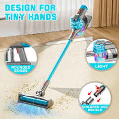 BLAXTEM crevice attachment reaches tight corners during pretend chores.