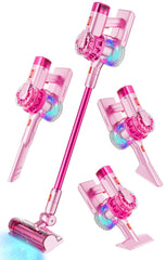 BLAXTEM 4-in-1 kids vacuum pink front view demonstrates engaging pretend cleaning for kids.