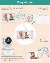 Blemil monitor with 310-degree rotation covers more angles