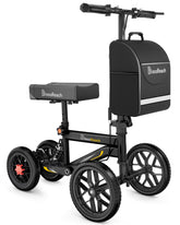 BlessReach Deluxe Medical Scooter front view with double handbrakes for precise control.