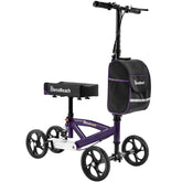 BlessReach Steerable Knee Walker Purple assembled view showing portable design for home use