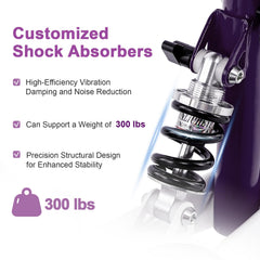 BlessReach Steerable Knee Walker Purple front view highlighting safe indoor maneuverability