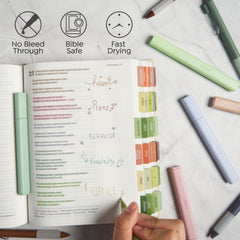 BLIEVE no-bleed highlighters drying fast on Bible pages
