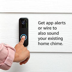 Blink Like-New Video Doorbell infrared night vision for clear nighttime details.