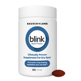 Blink NutriTears softgels bottle front for convenient eye hydration support.