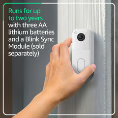 Blink Video Doorbell battery-powered setup enables wire-free installation anywhere