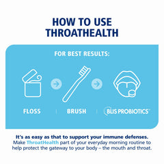 BLIS ThroatHealth lozenges dissolving in mouth for easy daily routine