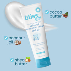 Compact travel size Bliss sunscreen in a diaper bag for on-the-go days.