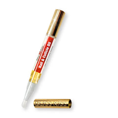 Bliss Kiss fragrance-free nail oil pen applying cuticle nourishment to nails.