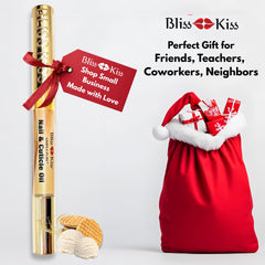 Bliss Kiss jojoba oil nail conditioning visuals illustrate nourishment.