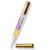 Bliss Kiss Lavender Vanilla Nail Oil Pen applying precise cuticle care.
