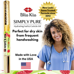 Bliss Kiss vitamin E nail care ingredients spotlight on nourishing support.