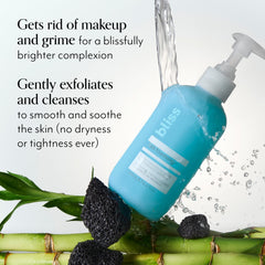 Bliss non-comedogenic gel cleanses and polishes pores.
