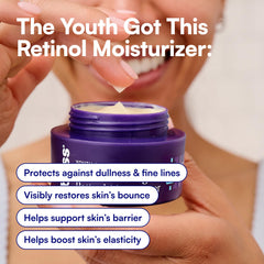 Fragrance-free label on Bliss Youth Got This Retinol Moisturizer for sensitive skin.