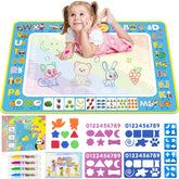 BlissfulBlend water doodle mat on table offering mess-free drawing for kids