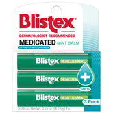 Blistex Medicated Mint Balm tube gliding on lips with lasting moisture