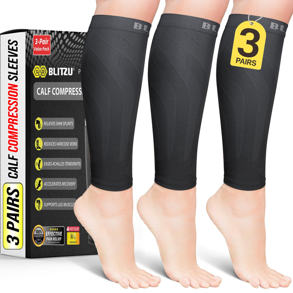 BLITZU calf compression sleeve with breathable fabric for all-day comfort
