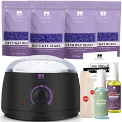 BLITZWAX Brazilian waxing kit contents ready for a full at-home session