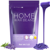 BLITZWAX Lavender hard wax beads packaging for at-home use and salon-quality results.