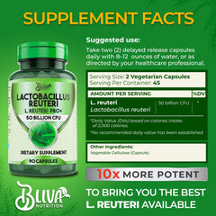 Bliva Nutrition L Reuteri capsules daily dosage scene