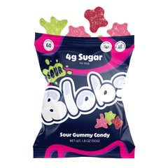 Blobs Sour Gummies Watermelon-Lychee closeup ideal for a zesty on-the-go snack.