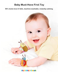 Bloobloomax bee and butterfly wings with sound paper for auditory engagement.