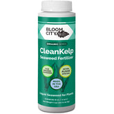 Bloom City Seaweed and Kelp Fertilizer bottle front showing root-strengthening formula.