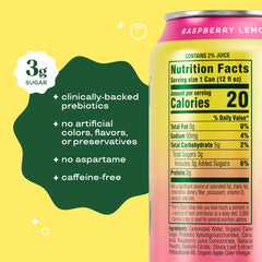 Bloom Pop label close-up—highlights prebiotic concept for a light sip.