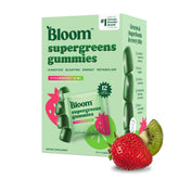 Bloom Nutrition Bloom Super Greens Gummies bottle front for easy daily greens support.