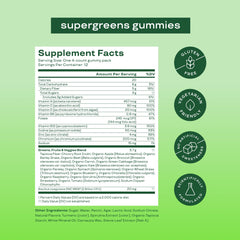 Bloom Super Greens Gummies individual packets for on-the-go daily nutrition.