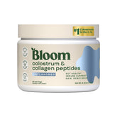 Bloom Nutrition Bovine Colostrum Powder bottle shows convenient daily immune and gut support
