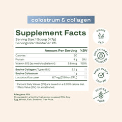 Bloom Nutrition grass-fed collagen peptides bag illustrates hair, skin, and nail benefits