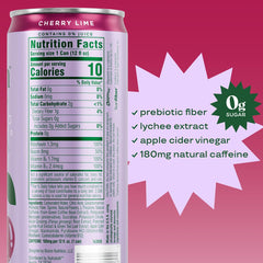 Bloom Nutrition Sparkling Energy Cherry Lime in a glass, vibrant fizz and flavor.