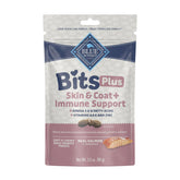 Blue Buffalo Blue Bits packaging featuring real salmon and immune support benefits