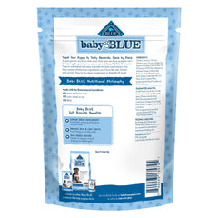 Close-up of Blue Buffalo Baby Blue biscuits, soft bite texture for training