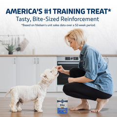 Blue Buffalo Bits training session with a dog, reinforcing positive behavior