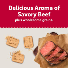 Blue Buffalo Health Bars natural ingredients with beef for wholesome treats.