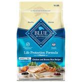 Blue Buffalo Life Protection Small Bite bag front featuring chicken and rice formula