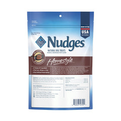 Blue Buffalo Nudges Homestyle ingredients panel emphasizes natural, no artificial flavors.