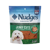 Blue Buffalo Nudges Jerky Cuts chicken bag, ideal as a tasty training reward.