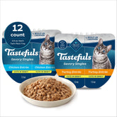 Blue Buffalo Tastefuls chicken cups entree, easy portion-controlled meals for cats