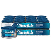 Blue Buffalo Tastefuls chicken pate can pack; convenient 24-pack for steady cat meals.