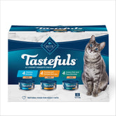 Blue Buffalo Tastefuls chicken pate can highlights real chicken as the main ingredient for flavorful meals.