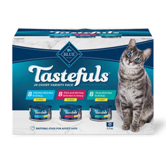 Blue Buffalo Tastefuls Tuna Entrée in Gravy for cats, premium protein and moisture.