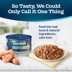 Blue Buffalo Tastefuls high-moisture wet cat food highlighting hydration