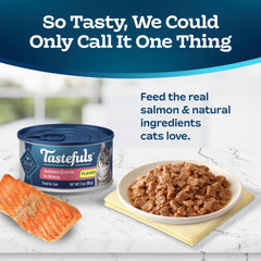 Blue Buffalo Tastefuls natural ingredients label shows no chicken by-product meals.